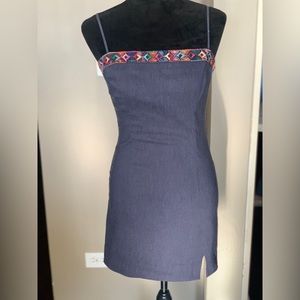 Rampage Blue Denim Strap Dress